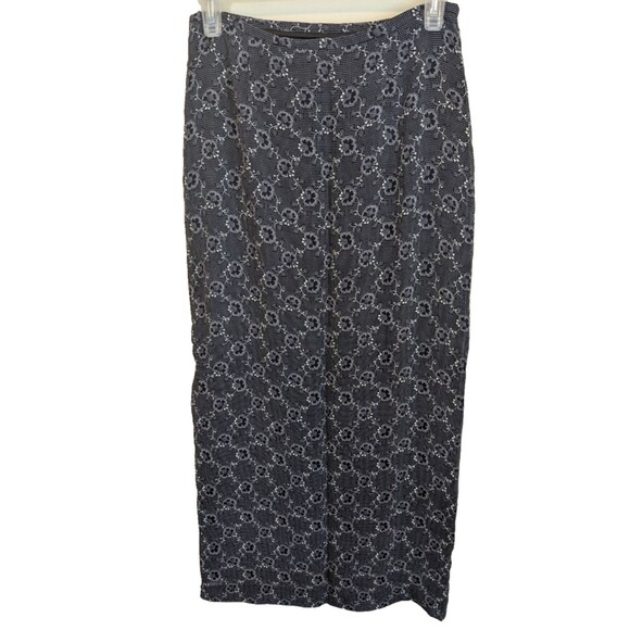 Esprit De Corp Maxi Skirt Flower Side Slit Lined Size 7/8 - Picture 2 of 10